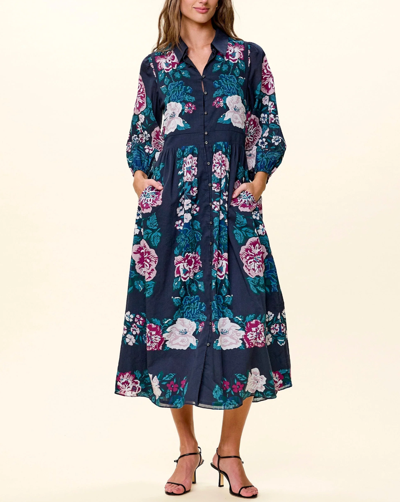 Donatella Midi Dress - Juliet Ebony