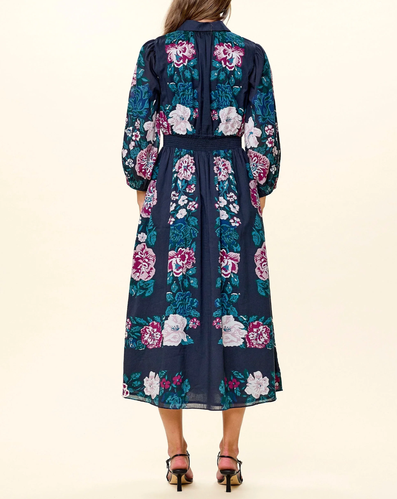 Donatella Midi Dress - Juliet Ebony