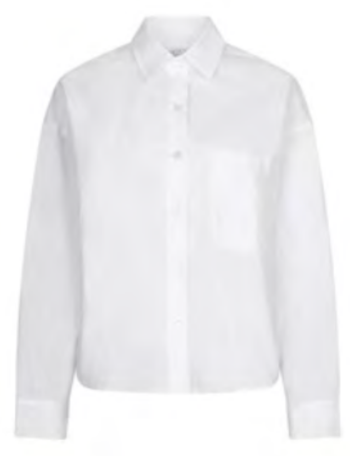 Oversized Pocket Poplin Blouse - Off White