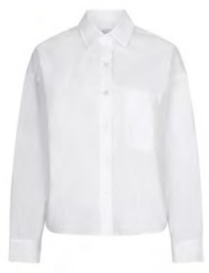 Oversized Pocket Poplin Blouse - Off White