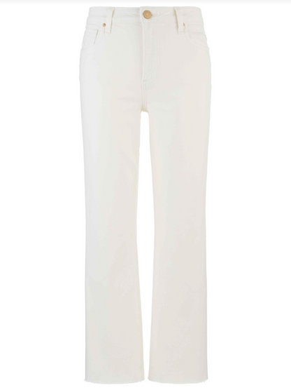 Kelsey High Rise Ankle Flare Jean - Ecru