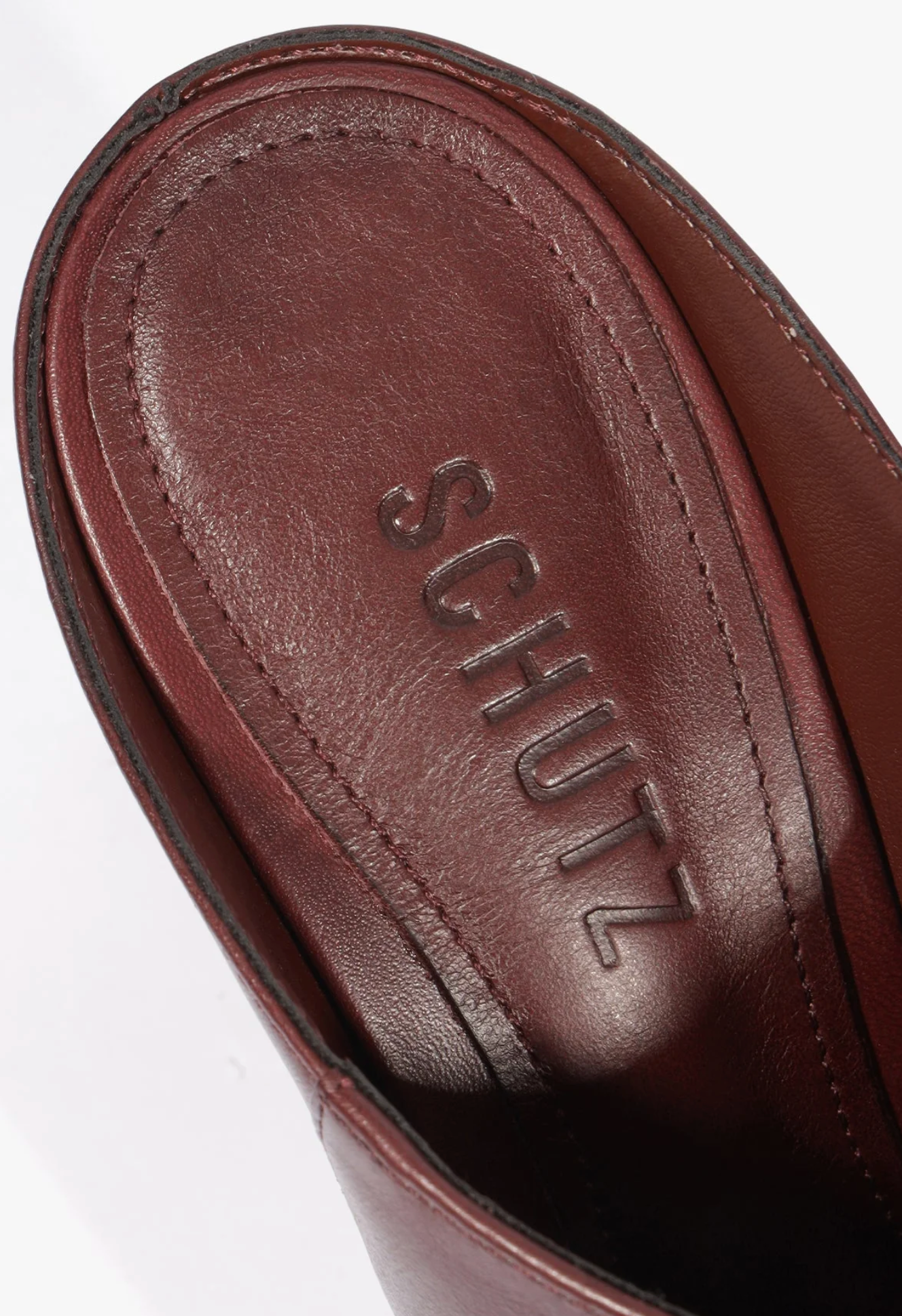 Eleanor Block Heel Mule Shoe - Wine Berry