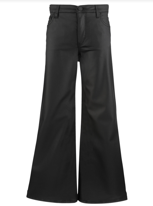 Meg High Rise Wide Leg Jean - Matte Black