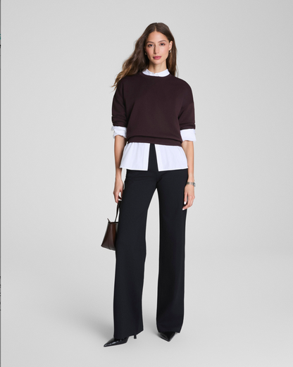 Spanx Ponte Wide Leg Pant - Classic Black