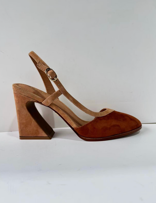 Sophia Slingback Heel - Cafe/Tea