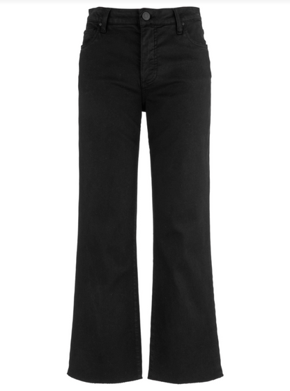 Kelsey High Rise Ankle Flare Jean - Black
