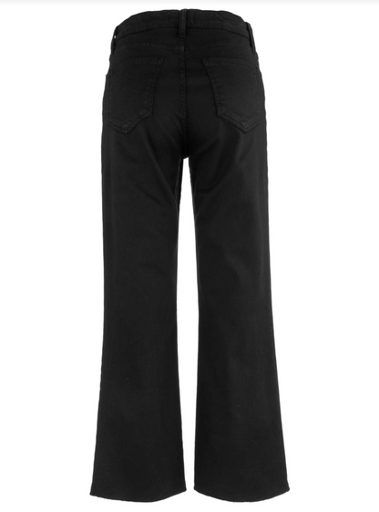 Kelsey High Rise Ankle Flare Jean - Black