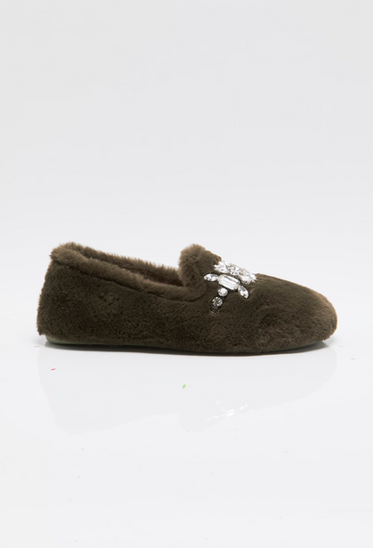 Free People Slumber Party Loafer Slipper - Olive