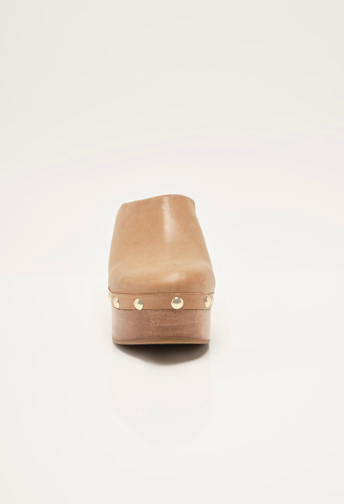 Free People Calli Platform Clogs - Tan Leather