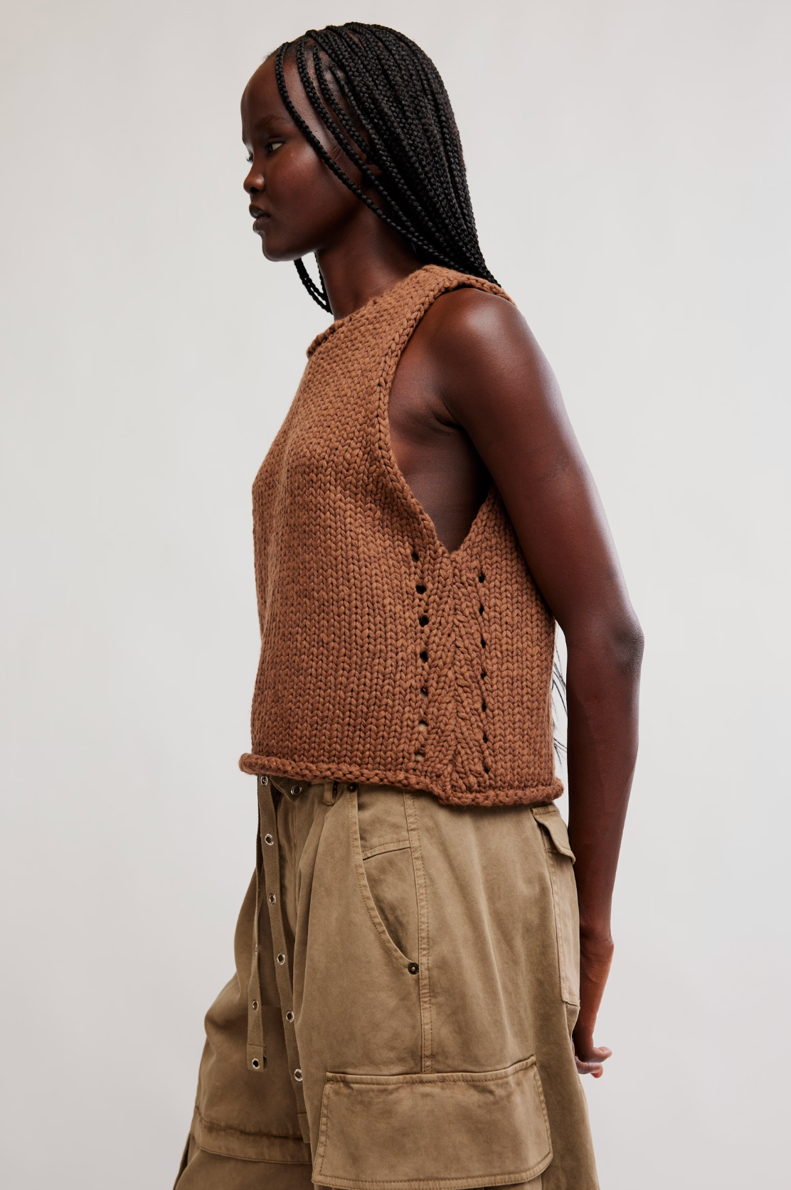 Free People Opal Knit Tank Top - Emperador