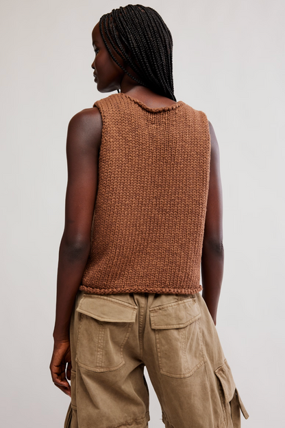 Free People Opal Knit Tank Top - Emperador