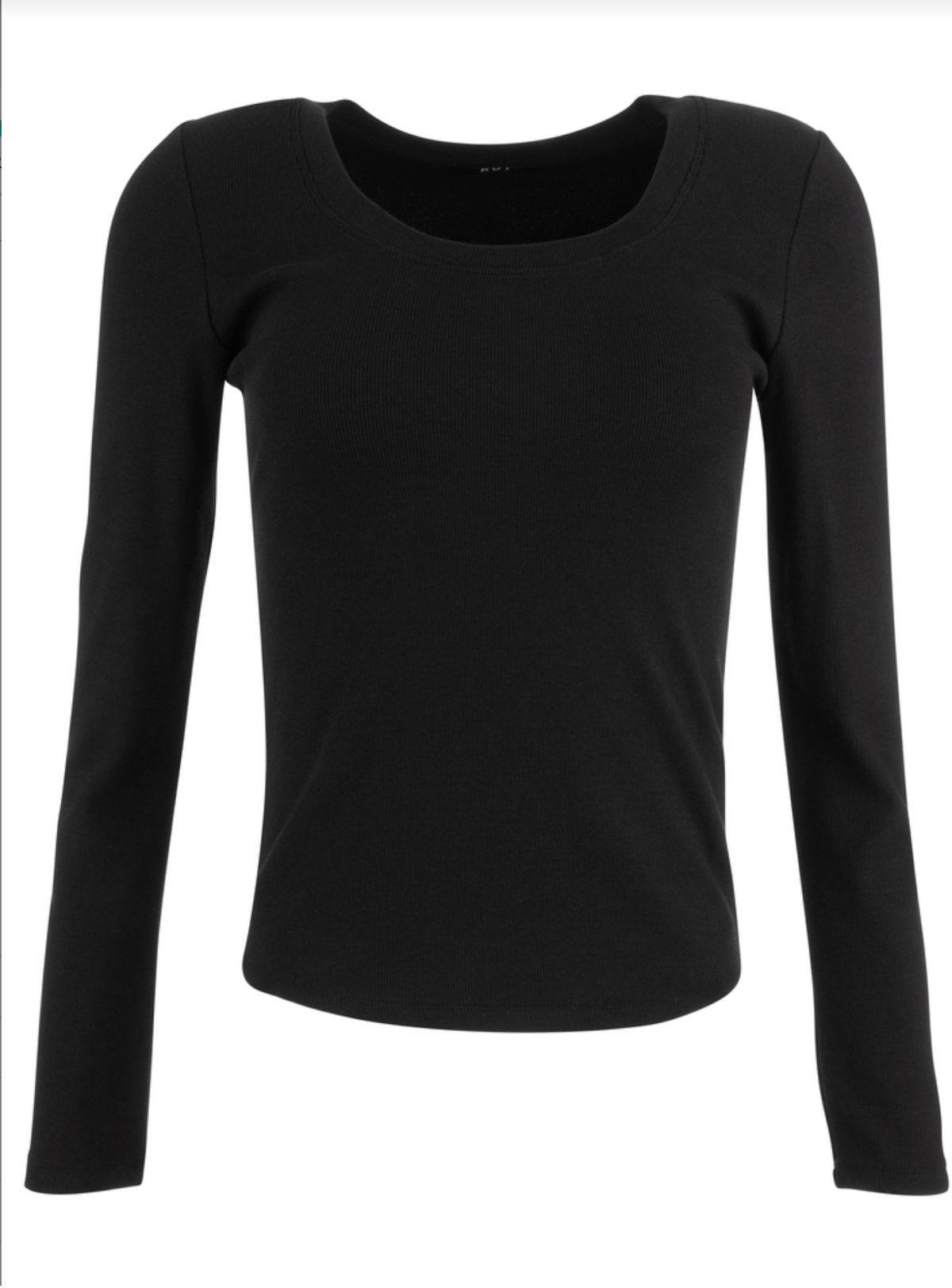 Sarah Rib Knit Top - Black