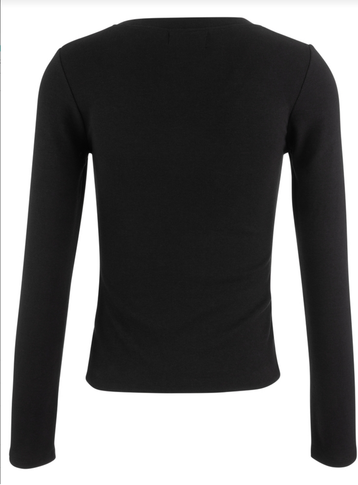 Sarah Rib Knit Top - Black