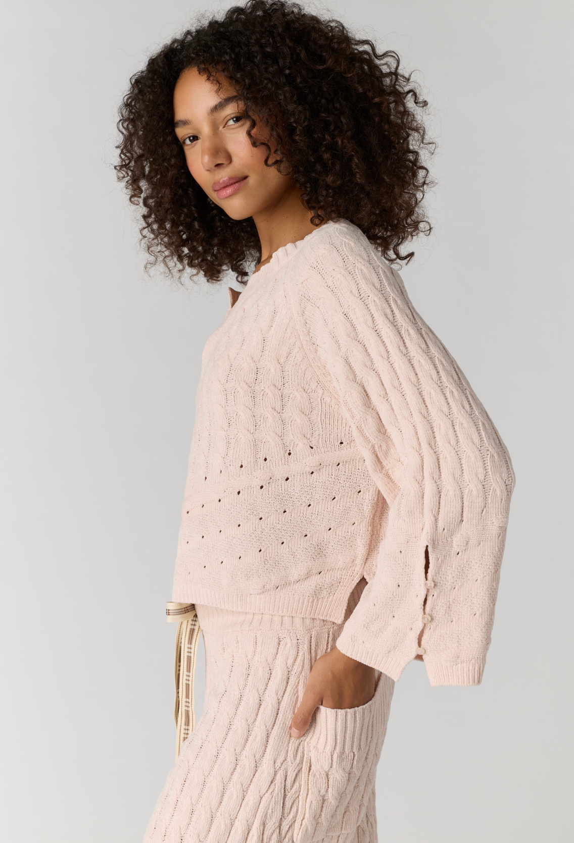 Free People Fireside Crush Pullover Top - Cream