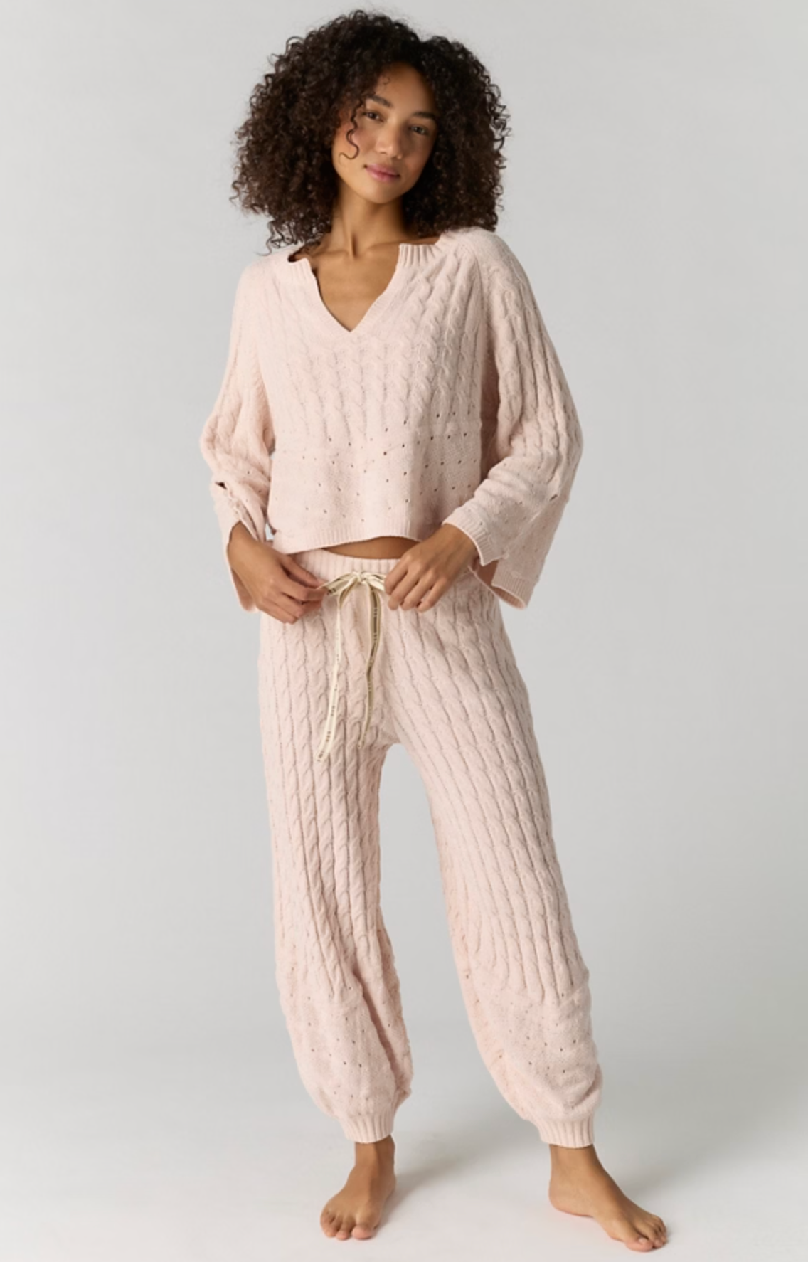 Free People Fireside Crush Jogger Pant - Cream