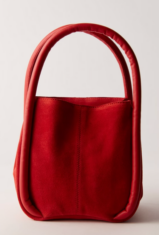 Free People Barlow Suede Bucket Bag - Goji