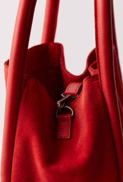 Free People Barlow Suede Bucket Bag - Goji