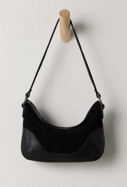 Free People Sindy Leather Shoulder Bag - Black