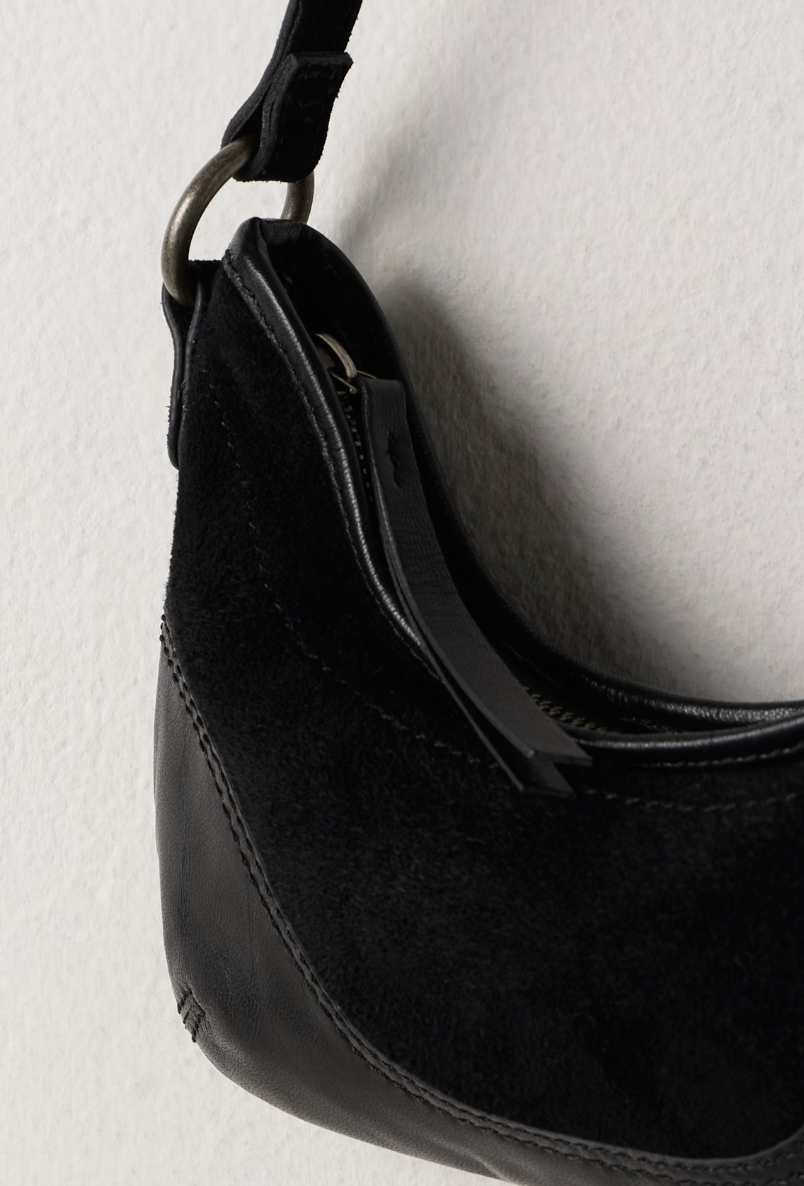 Free People Sindy Leather Shoulder Bag - Black