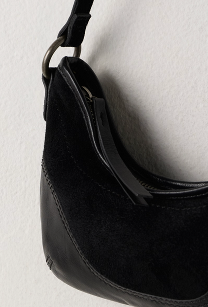 Free People Sindy Leather Shoulder Bag - Black