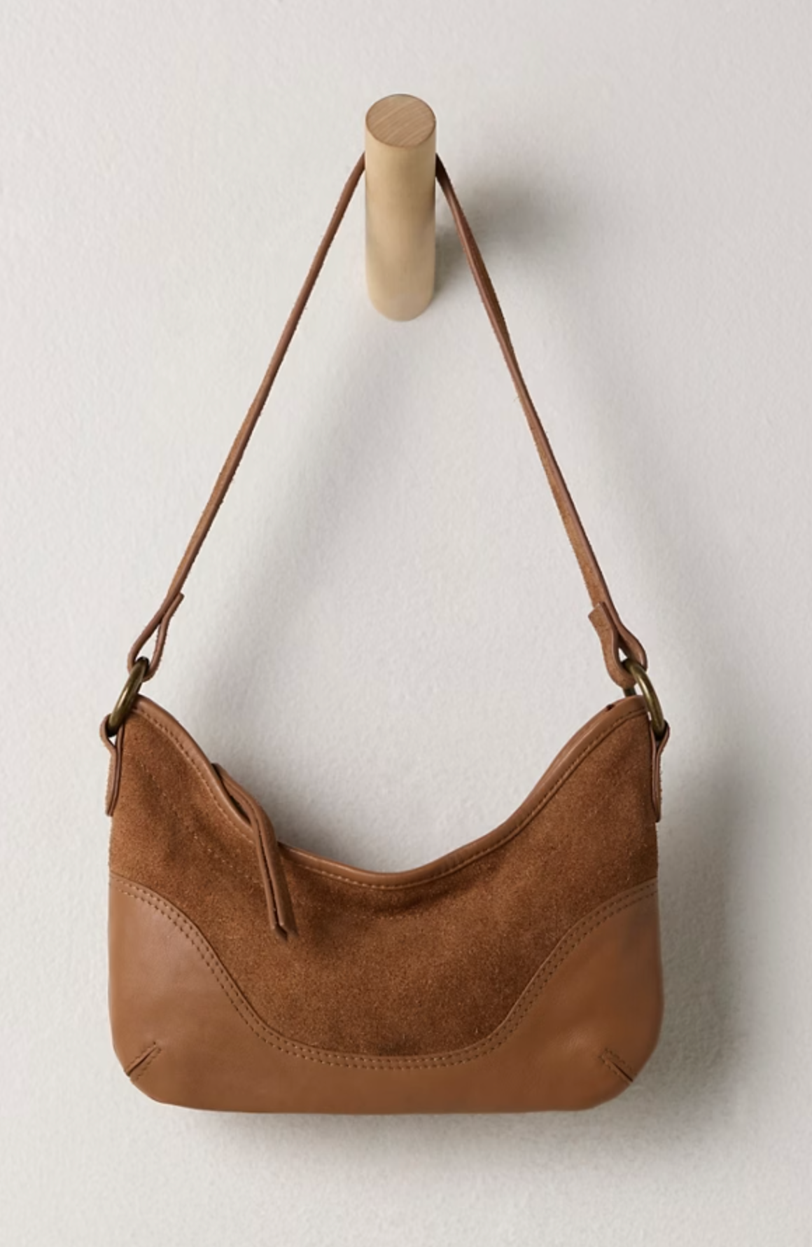 Free People Sindy Leather Shoulder Bag - Cognac