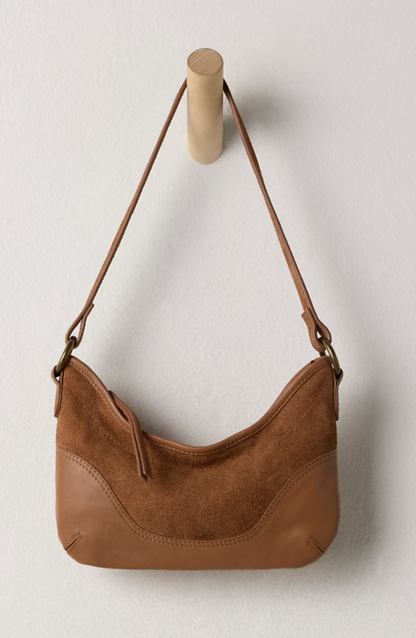 Free People Sindy Leather Shoulder Bag - Cognac
