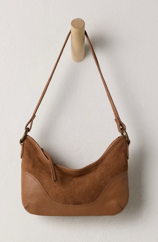 Free People Sindy Leather Shoulder Bag - Cognac