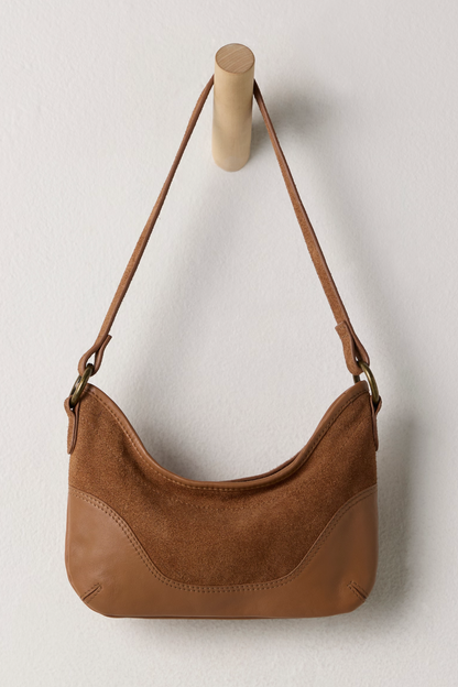 Free People Sindy Leather Shoulder Bag - Cognac