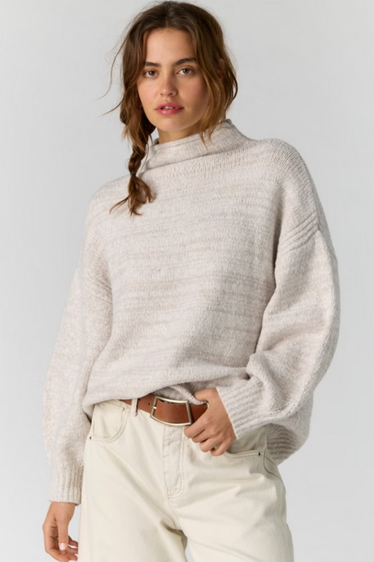 Free People Beaumont Tunic Sweater - Feather Grey Melange