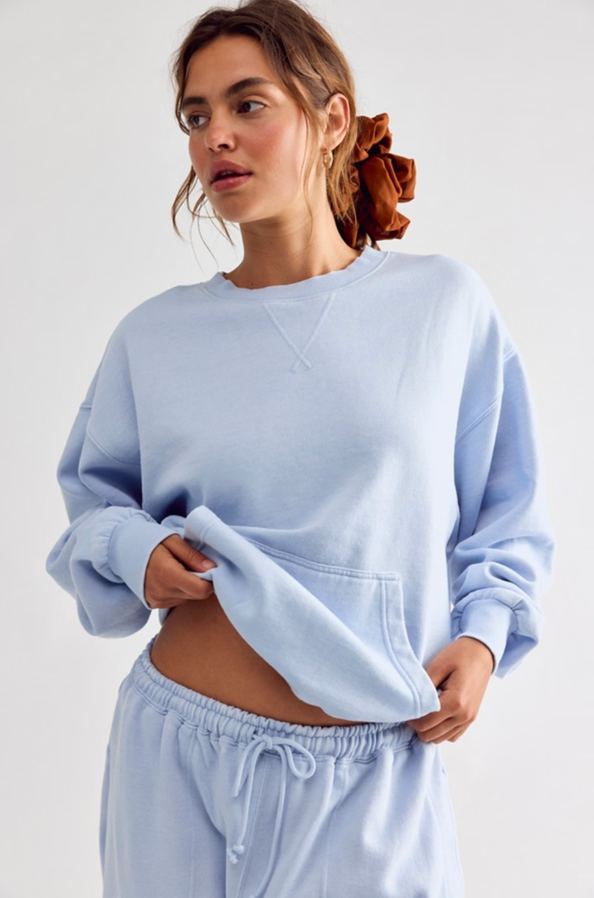 Free People Slow It Down Wide Leg Pant - Peri Ice