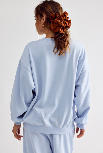 Free People Slow It Down Wide Leg Pant - Peri Ice