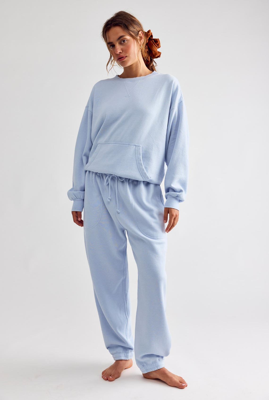 Free People Slow It Down Wide Leg Pant - Peri Ice