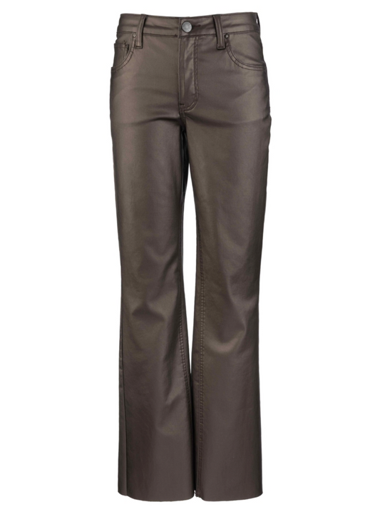 Kelly High Rise Kick Flare Jean - Pearl Brown