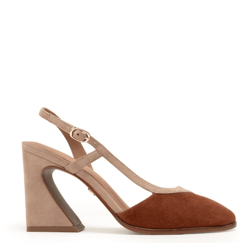 Sophia Slingback Heel - Cafe/Tea