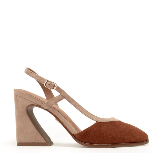 Sophia Slingback Heel - Cafe/Tea