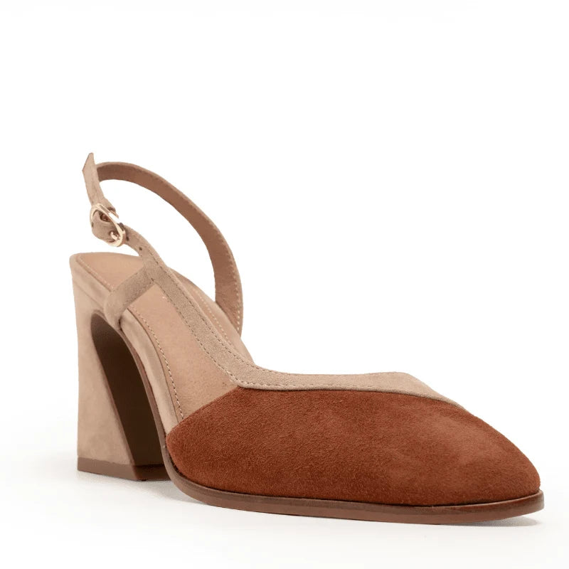 Sophia Slingback Heel - Cafe/Tea