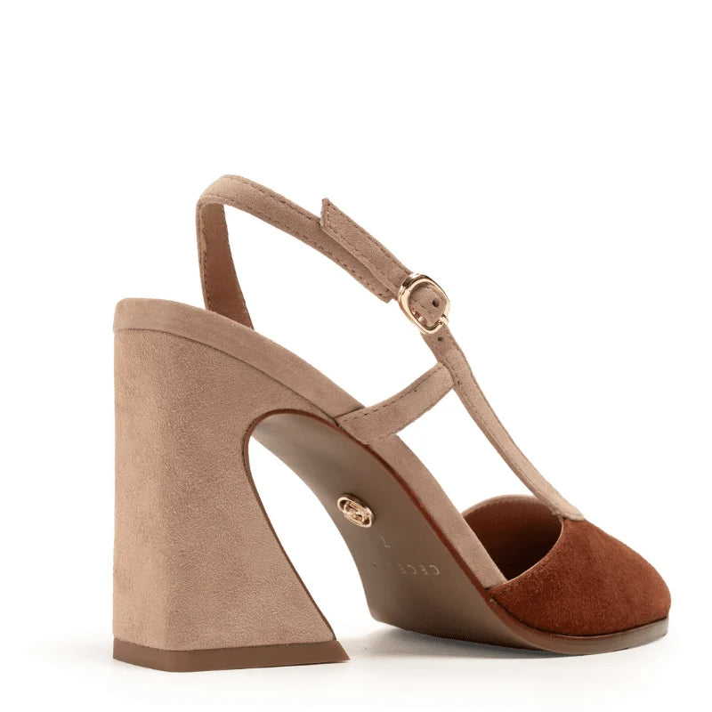 Sophia Slingback Heel - Cafe/Tea
