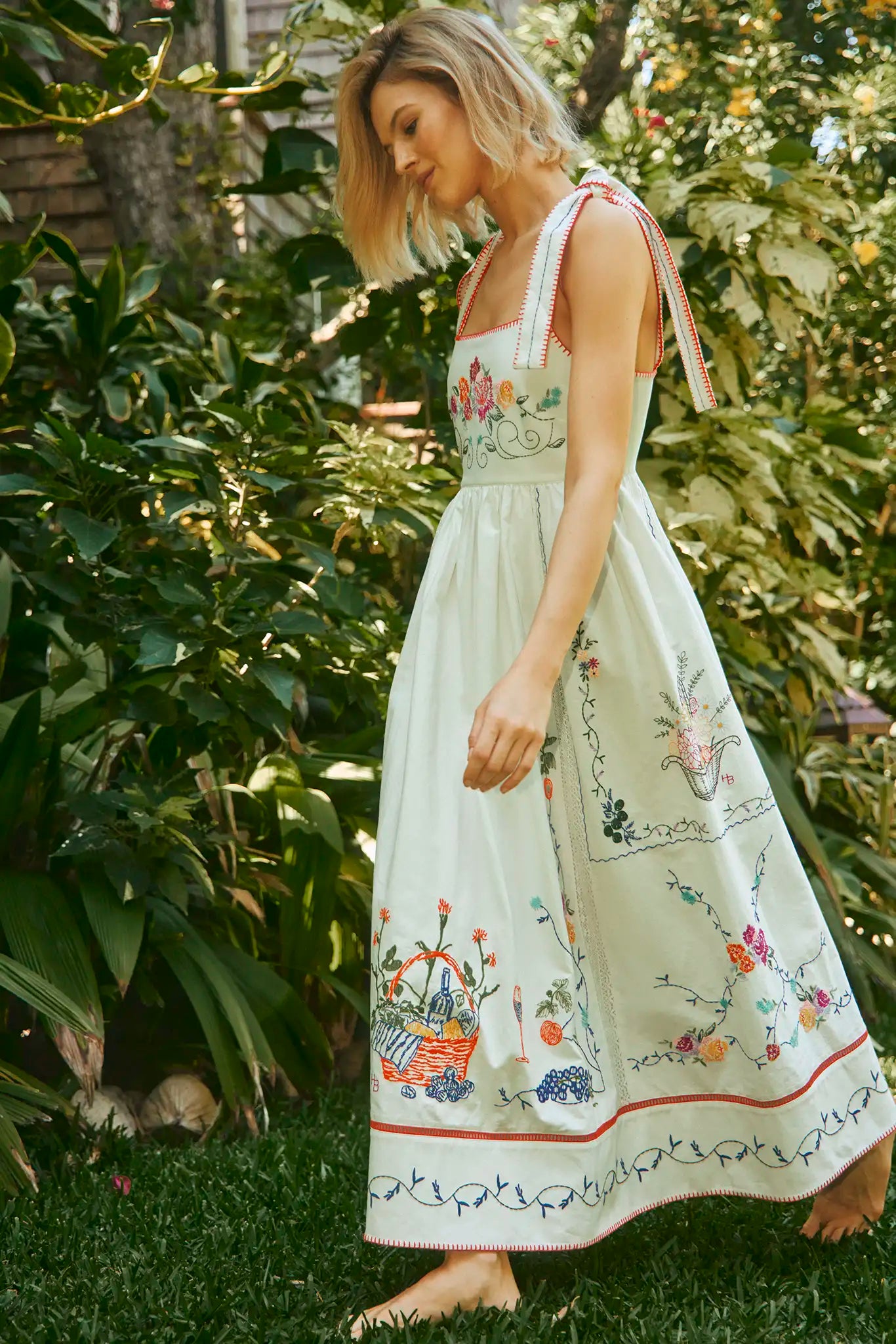 Stefy Dress - Multi Embroidery