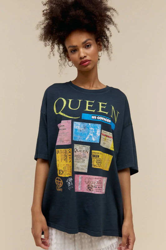 Daydreamer Queen Ticket Collage OS Tee