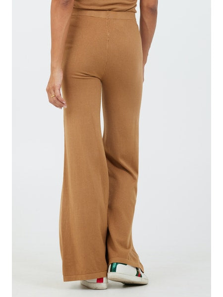 Tanisha Knit Palazzo Pants - Camel