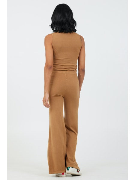 Tanisha Knit Palazzo Pants - Camel