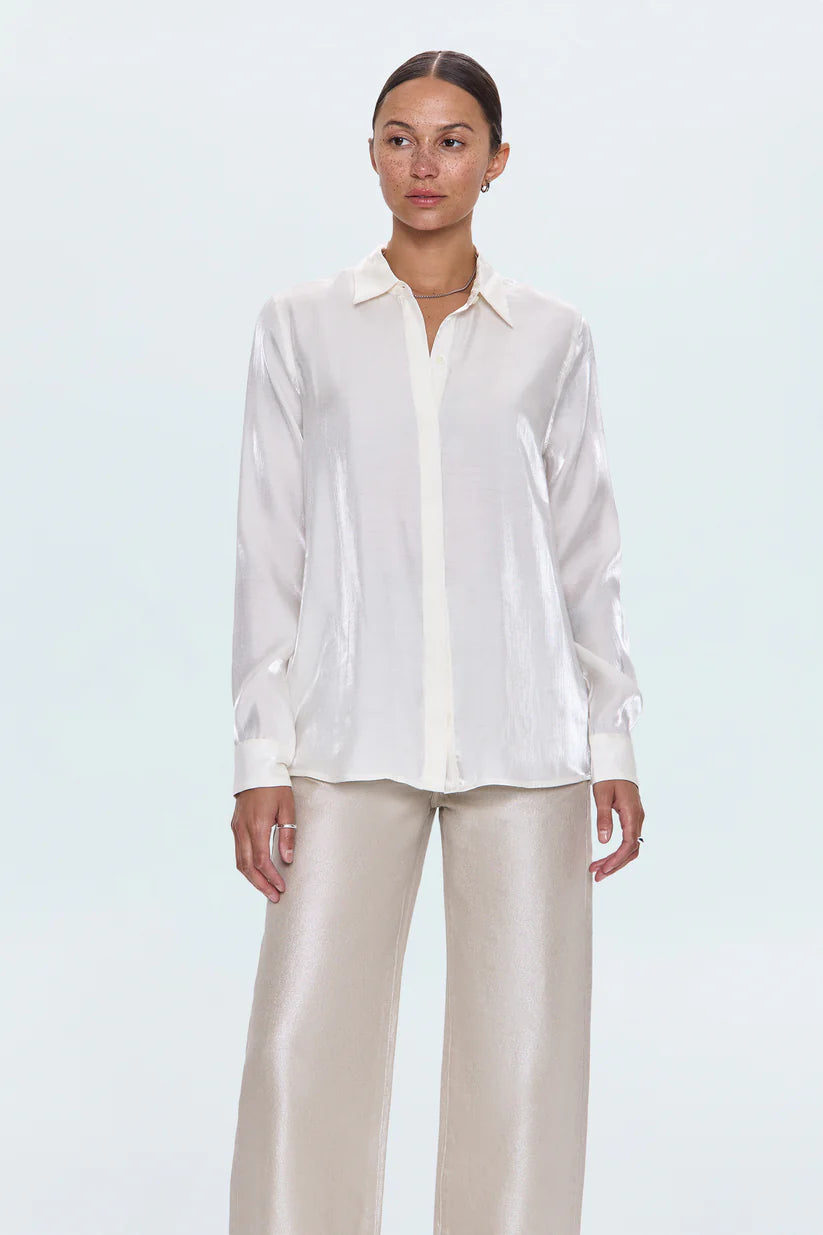 Tilda Long Sleeve Button Up - Ecru