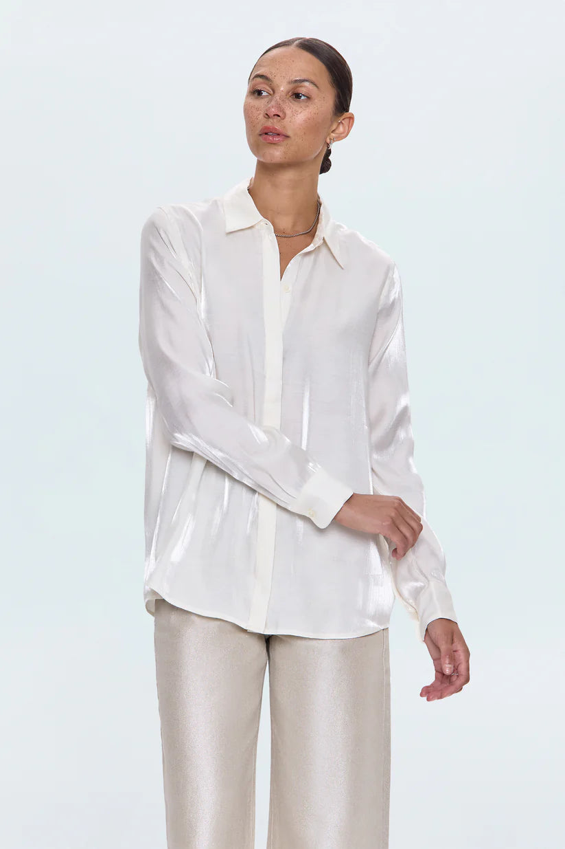 Tilda Long Sleeve Button Up - Ecru