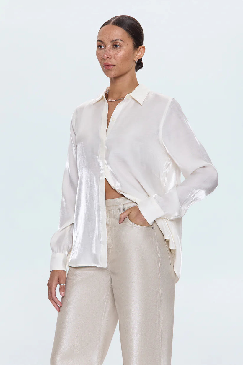 Tilda Long Sleeve Button Up - Ecru