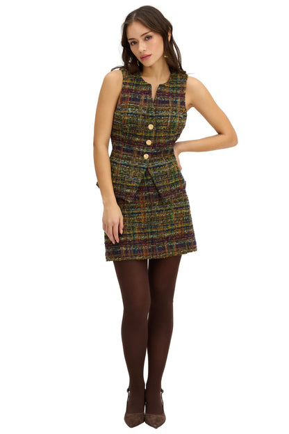 Rosie Skirt - Navy/Gold