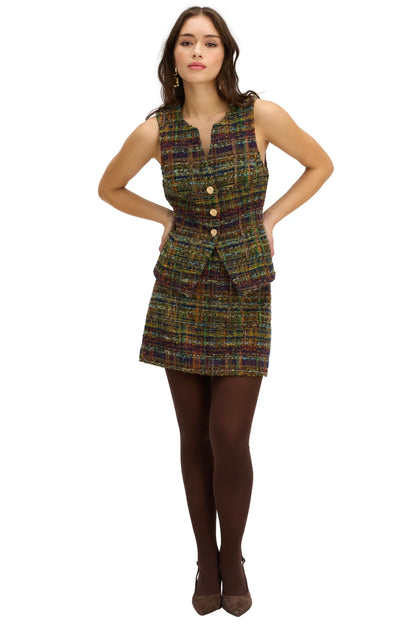 Rosie Skirt - Navy/Gold