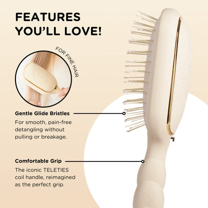 Detangler Hair Brush - Fine Hair - Tan