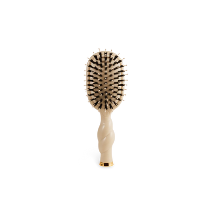 Mini Boar Bristle Hair Brush - Tan