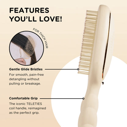 Detangler Hair Brush - Thick Hair - Tan