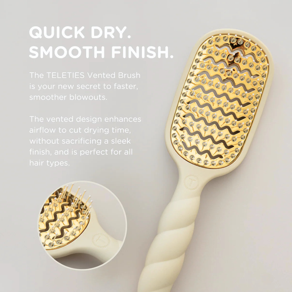 Vented Hair Brush - Tan
